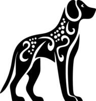 Dalmatian, Black and White Vector illustration