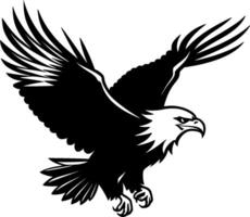 Eagle - Black and White Isolated Icon - Vector illustration