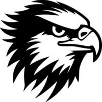 Eagle, Black and White Vector illustration
