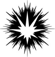 Explosion, Black and White Vector illustration