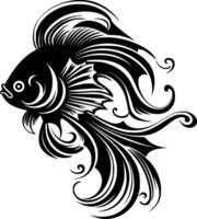 Fish, Black and White Vector illustration