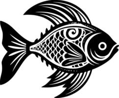 Fish, Black and White Vector illustration