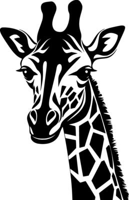 Giraffe, Minimalist and Simple Silhouette - Vector illustration