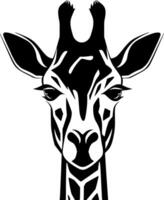 Giraffe - Black and White Isolated Icon - Vector illustration