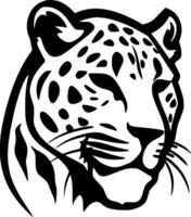 Leopard, Black and White Vector illustration