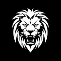 Lion - Black and White Isolated Icon - Vector illustration