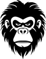 Monkey - Minimalist and Flat Logo - Vector illustration