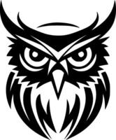 Owl - Black and White Isolated Icon - Vector illustration