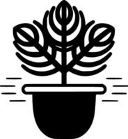 plantas, minimalista y sencillo silueta - vector ilustración
