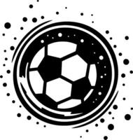 fútbol - negro y blanco aislado icono - vector ilustración