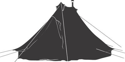 AI generated Silhouette tent black color only vector