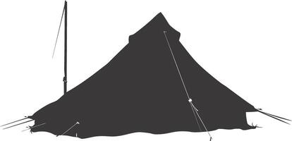 AI generated Silhouette tent black color only vector