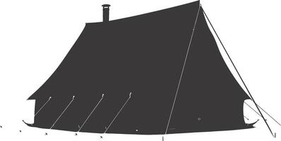 AI generated Silhouette tent black color only vector