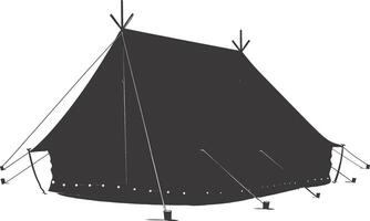 AI generated Silhouette tent black color only vector