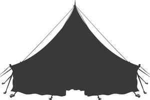AI generated Silhouette tent black color only vector