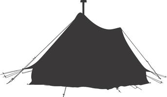 AI generated Silhouette tent black color only vector