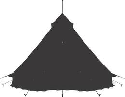 AI generated Silhouette tent black color only vector