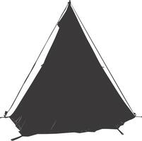 AI generated Silhouette tent black color only vector