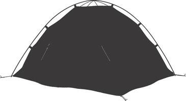 AI generated Silhouette tent black color only vector