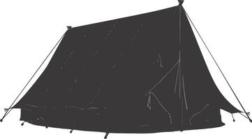 AI generated Silhouette tent black color only vector