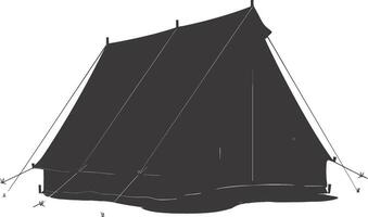 AI generated Silhouette tent black color only vector