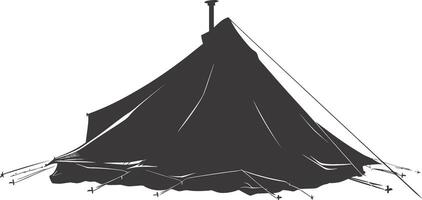 AI generated Silhouette tent black color only vector