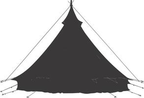 AI generated Silhouette tent black color only vector