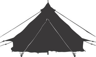 AI generated Silhouette tent black color only vector