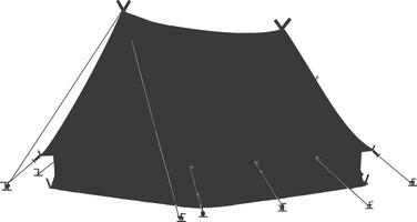 AI generated Silhouette tent black color only vector