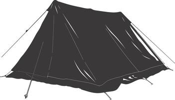 AI generated Silhouette tent black color only vector