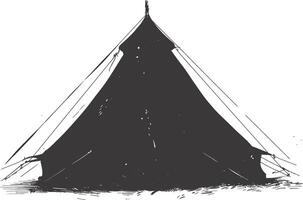 AI generated Silhouette tent black color only vector