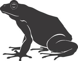 AI generated Silhouette frog black color only full body vector