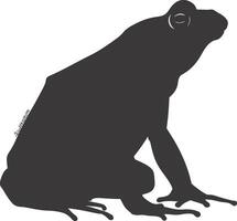 AI generated Silhouette frog black color only full body vector