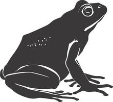 AI generated Silhouette frog black color only full body vector