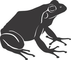 AI generated Silhouette frog black color only full body vector