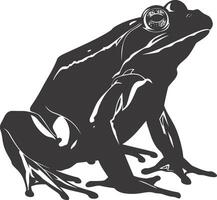 AI generated Silhouette frog black color only full body vector