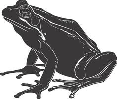 AI generated Silhouette frog black color only full body vector