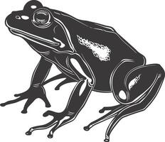 AI generated Silhouette frog black color only full body vector