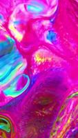 Vertical Liquid Color Paint Patterns Texture Top View. Multicolor Liquid Paint Surface. video