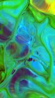 Vertical Liquid Color Paint Patterns Texture Top View. Multicolor Liquid Paint Surface. video