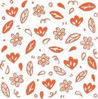 Cute Colorful and Bright Leaves Pattern vector