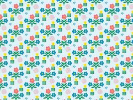Seamless floral flower vector background pattern