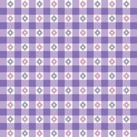 Abstract purple plaid pattern with geometric vector illustration