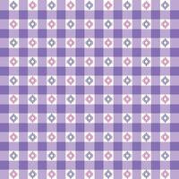 Abstract purple plaid pattern with geometric vector illustration