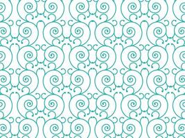 abstract swirls in the turquoise background pattern vector