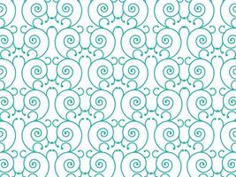 abstract swirls in the turquoise background pattern vector