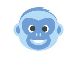 illustration of flat monkey face vector illustration