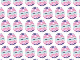 Seamless pattern with Easter eggs. Cute vector background.