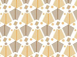 Seamless pattern with hand drawn pine trees. vector