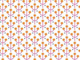 Abstract red patchwork flower pattern with a white background vector